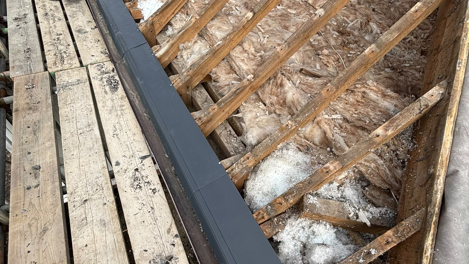 New eave support trays being fitted to improve roof covering by a trusted Roofer