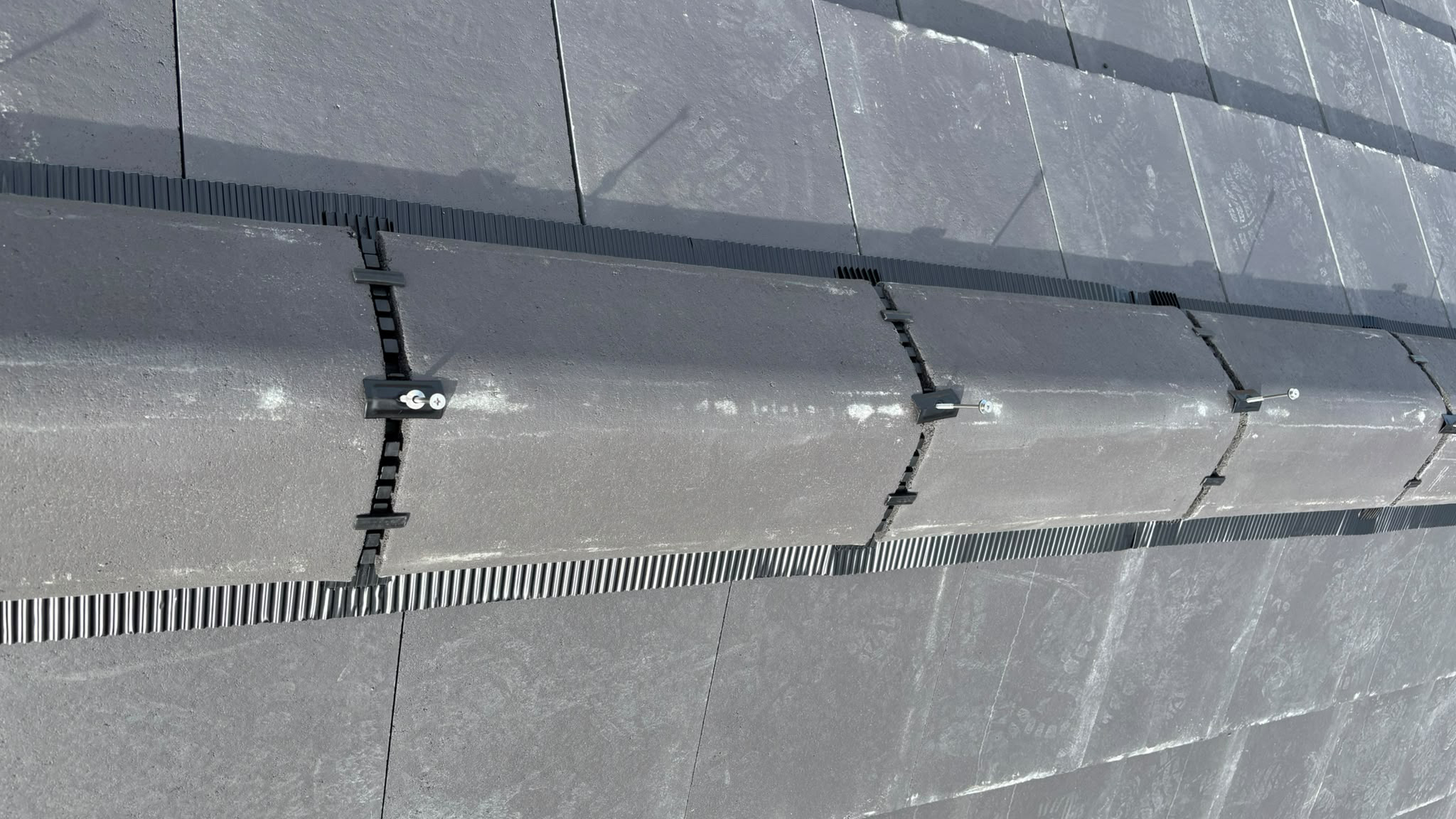 Modern dry ridge system as used by a reliable Plymouth Roofer