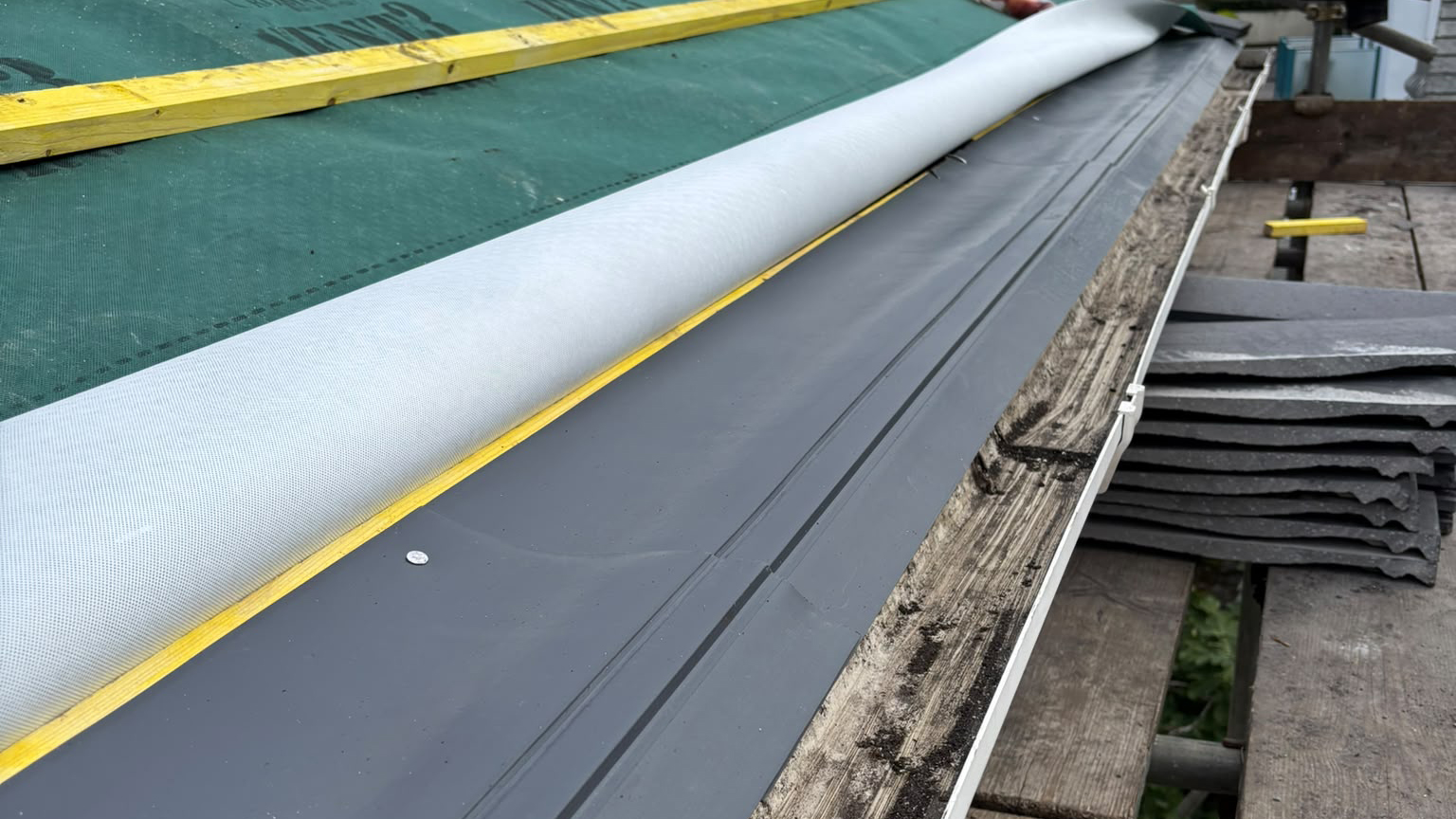 New eave support trays being fitted by a trusted Plymouth Roofer