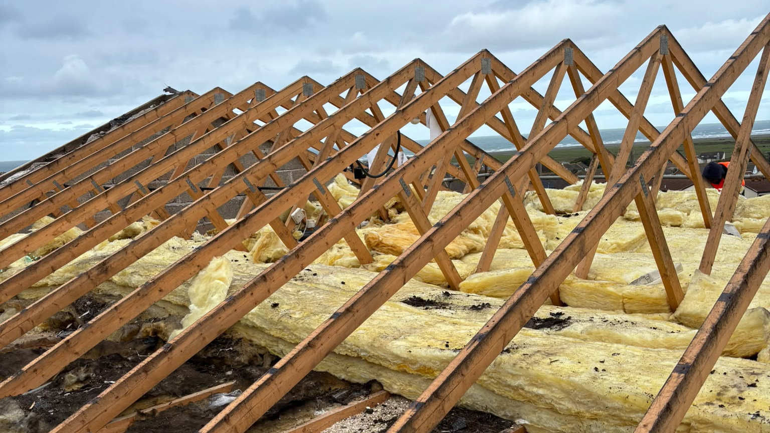 Roof with old covering removed by an experienced Plymouth Roofer