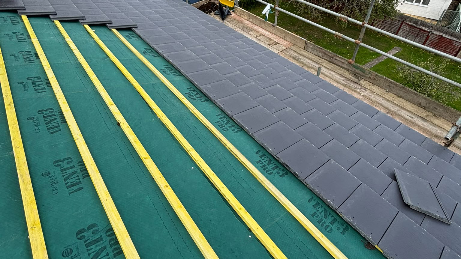 New roof being installed by an expert Plymouth Roofer